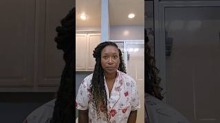 60 Second Distressed Locs tutorial My favorite crochet style 🤗 crochethairstyles blackhair [upl. by Airretnahs620]