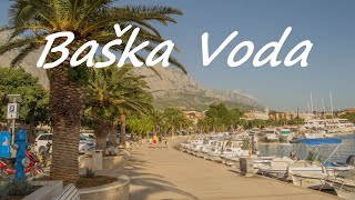 Baska Voda plaże palmy Adriatyk masyw Biokovo atrakcje i trasa do Baška Voda Chorwacja autem PL [upl. by Darce737]