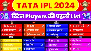 IPL 2024 Retained Players List  IPL 2025 All 10 Teams 33 Retained Players List Announce [upl. by Niabi]