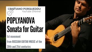 Elena Poplyanova Sonata for Guitar  Mov I [upl. by Aneba]