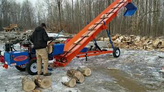 Eastonmade 1222 Log Splitter and STK24 Firewood Conveyo [upl. by Ardnasal463]