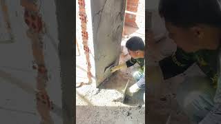 construction amazing youtubeshorts capcut cement plaster shorts [upl. by Moises]