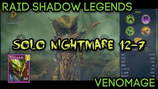 VENOMAGE  SOLO NIGHTMARE Campaign 127 with an EPIC Champion  RAID Shadow Legends [upl. by Irrahs]