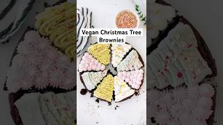 Vegan Christmas Tree Brownies veganrecipes veganbrownies christmasbaking christmasrecipe [upl. by Leoine732]