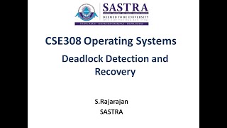 Deadlock Detection and Recovery [upl. by Malynda792]