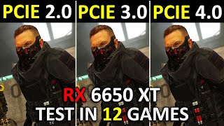 RX 6650 XT PCIe 20 vs PCIe 30 vs PCIe 40  Test In 12 Games  is there a Difference 🤔  2024 [upl. by Page]