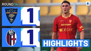 LECCEBOLOGNA 11  HIGHLIGHTS  Piccoli levels it with the last kick of the game  Serie A 202324 [upl. by Bloch]