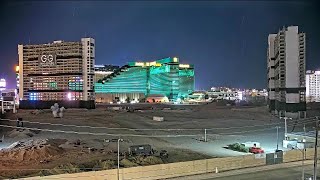 Las Vegas says goodbye to the Tropicana with a flashy casino implosion [upl. by Aiello]