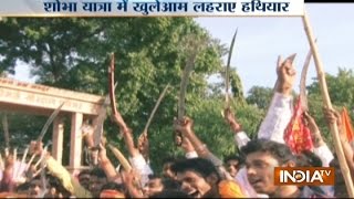 VHP and Bajrang Dal Workers Organise Shobha Yatra Without Police Permission in Nagpur [upl. by Nyleak]