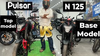 2024 All New Pulsar N125 Difference between TOP MODEL VS BASE MODEL  With All New Features [upl. by Arotak229]