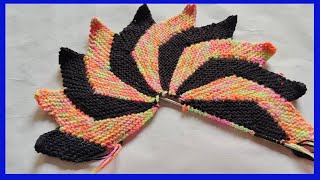 40 फंदे से बनाए चकरी वाला पायदान knitting Paydan  door mat  paidan NILIMACREATION18 [upl. by Thibaut]