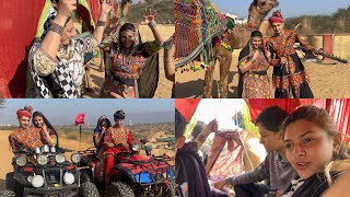 Humlog ne Phene Rajisthani dress aur kiye dance💃camel riding ke sath bike riding mai huwi hawa tide [upl. by Nerb]