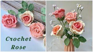 166 Crochet Roses With Wings🌸Hướng Dẫn Móc Hoa Hồng Ghép Cánh Đơn Giản [upl. by Yltnerb]