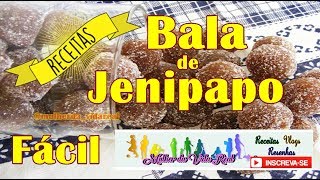 Bala de Jenipapo  Fácil e deliciosa [upl. by Worthy217]