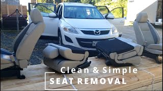 QUICK How to Remove Your Cars Seats Mazda [upl. by Peonir]