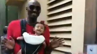 Kobe Bryant Dances with New Baby at Disneyland [upl. by Acenom]