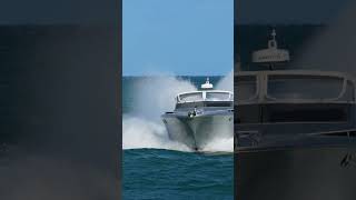 Magnum 50 entering at full throttle Haulover inlet [upl. by Einwat910]