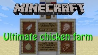 Minecraft How to build the Ultimate Chicken Farm 17 Tutorial Eggs Raw  Cooked Chicken Feathers [upl. by Nasah]