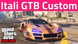 Itali GTB Custom Best Customization  Aggressive Luxury Clean Build  Awsome Racing Paint Job  GTA [upl. by Martres]