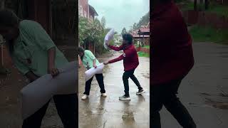 Cute Pillow Fight🥰PRITHIVI vs NILA♥️ nellai360 youtubeshorts [upl. by Blanc871]