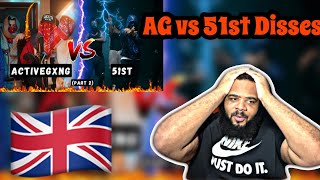 UK DRILL ACTIVEGXNG VS 51ST DISSES PART 2  REACTION 🇬🇧  THEE DOPE GUY [upl. by Ardnuahsal]