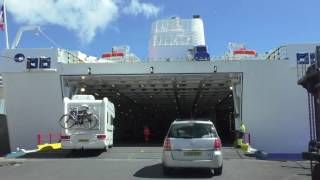 Driving On Board Brittany Ferries MV Armorique 29680 Roscoff Brittany France 31st July 2016 [upl. by Hoffert30]