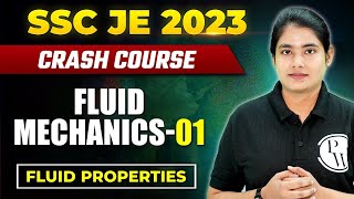 SSC JE Crash Course 2024  Fluid Mechanics  01 Fluid Properties  Civil  Mechanical Engineering [upl. by Akilaz]