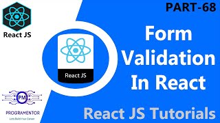 68  React Form Validation  Form Validation In React  Regular Expression Validation HindiUrdu [upl. by Anoblav676]