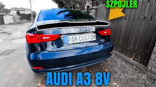 MONTAŻ LOTKI NA TYLNA KLAPE W AUDI A3 S3 8V SEDAN [upl. by Yenaled]