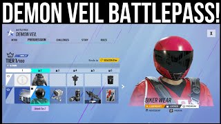 ENTIRE DEMON VEIL BATTLEPASS  Rainbow Six Siege [upl. by Clim]