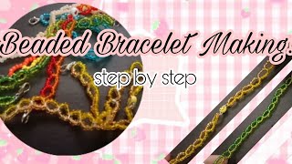 seed bead bracelet making [upl. by Rochemont]