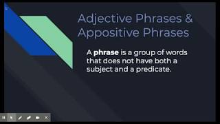 Adjective amp Appositive Phrases [upl. by Levona]