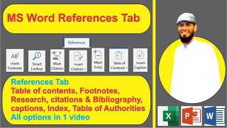 Ms Word Lecture  39 part 2  MS Word References Tab  MS Word Tutorial for Beginners to advance [upl. by Sakovich]