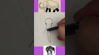 Elefant Zeichnen Lernen🐘 shorts zeichnen drawing tutorial draw [upl. by Loram]