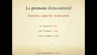 Adjectif et pronom démonstratifs [upl. by Rutherford]