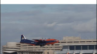 Ukrainian AN12 Cavok Air Smoky Take Off from Sky Harbor aviation skyharbor [upl. by Lathan]