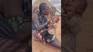 How Ethiopian mom wash a baby in tribe thepaktrekker [upl. by Shawna]