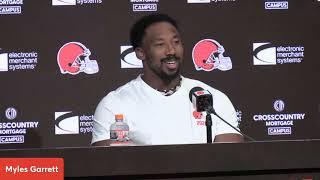 Myles Garrett Explains What It Meant To Play His Hometown Team In Browns Season Opener [upl. by Aretta]