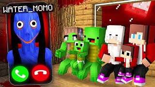 How Scary WATER MOMO Called JJ and Mikey at Night in Minecraft  Maizen [upl. by Vesta]