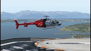 Bell 407  Roof Top Landing Practice in Seattle  Xplane 11 [upl. by Kryska501]