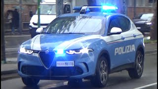 Ambulanza Niguarda Soccorso OdV  2X Alfa Romeo Tonale Polizia di Stato Milano in emergenza [upl. by Arualana]