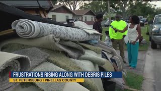 St Pete residents bring debris frustrations to city hurricane resource and recovery meeting [upl. by Eppillihp]