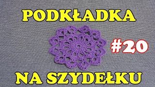 Podkładka pod kubek na szydełku 5  crochet DIY kurs tutorial serwetka szydełkowa 20 [upl. by Ardra]