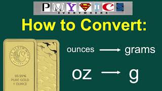 EASY How to Convert OUNCES to GRAMS Ounce to Gram Conversion ozg [upl. by Three]