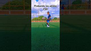 Probando los adidas f50 🥅🎯💯💥 Suscríbete mundial futbol futbolmundial futbolcolombiano [upl. by Ahseit]