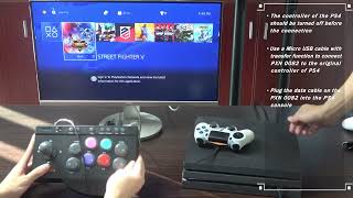 PXN 0082 Arcade Fight Stick PS4 Tutorial [upl. by Anelrac526]