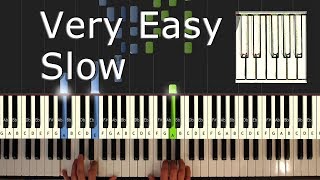 Jingle Bells  VERY EASY SLOW Piano Tutorial  How To Play Synthesia Christmas [upl. by Susej]