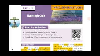 8th Geography  Unit 3 Hydrologic Cycle samacheer tnpsc [upl. by Repsac67]