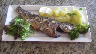 BBQ GRILLED FISH SEA BASS [upl. by Annahpos549]