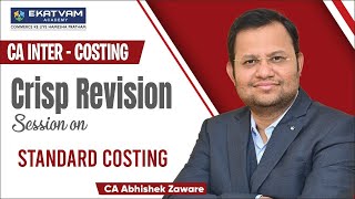 CA Inter Costing  Lec 17 Standard Costing  CA Abhishek Zaware [upl. by Ennayhs]